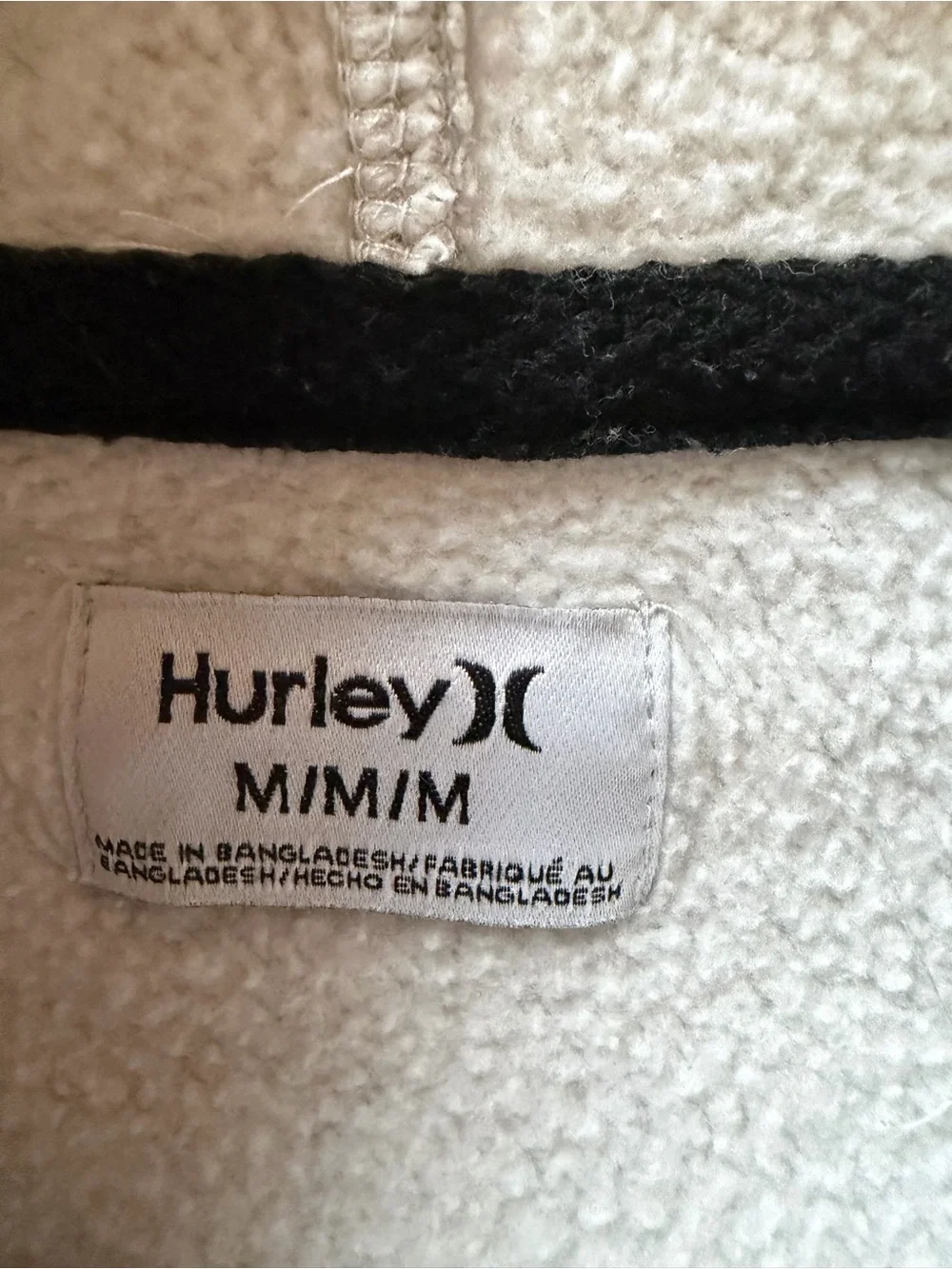 Hurley Pullover Hoodie Mens Medium Gray Like New Retro Logo Graphic Sweatshirt
